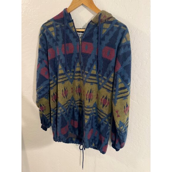 Pazzo 90’s Vintage Southwestern Western Cowboy Style Aztec Pullover Sweater - Picture 2 of 9
